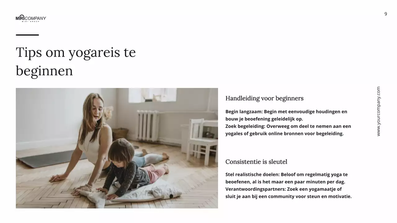 Zwart-wit Minimal Dagelijkse Wellness Yoga Instructies