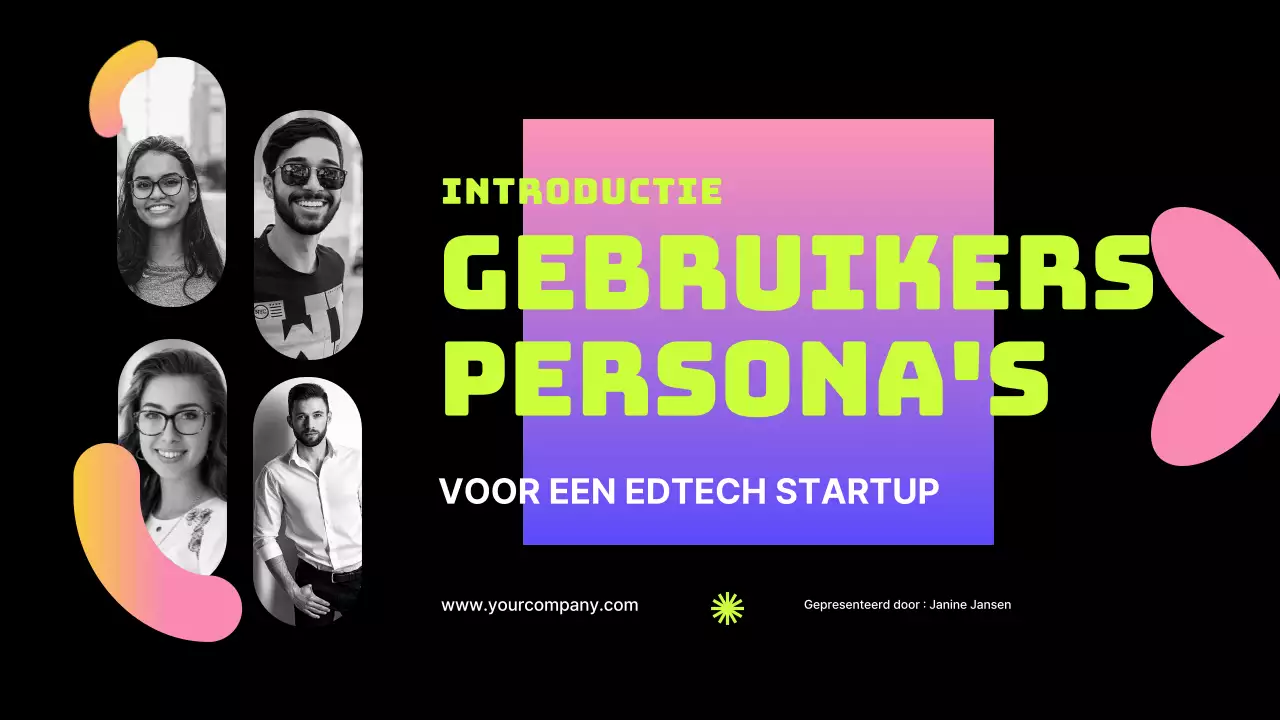 Groen Neon Modern User Persona Business Plan