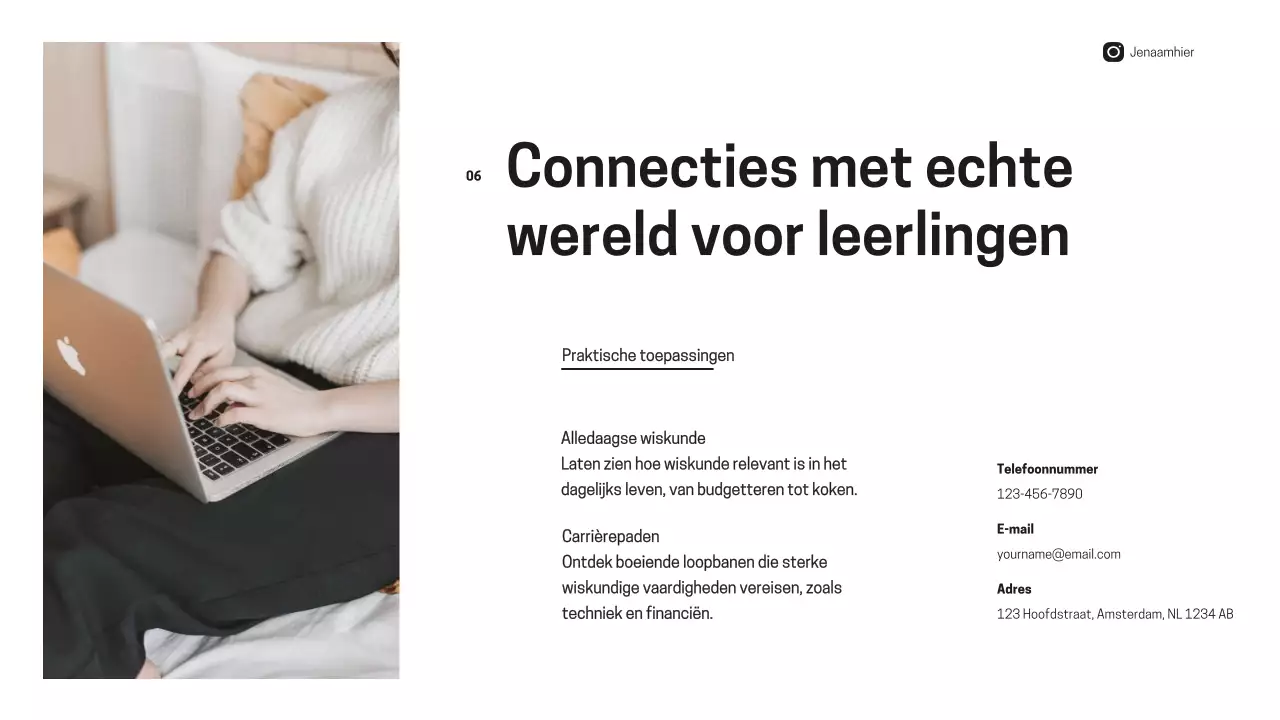 Zwart-wit Minimal Math Leraren Introductie Lesmateriaal