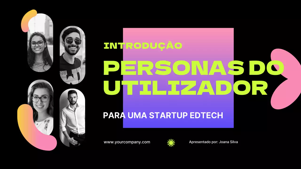 Plano de negócios da Persona do utilizador moderna em néon verde