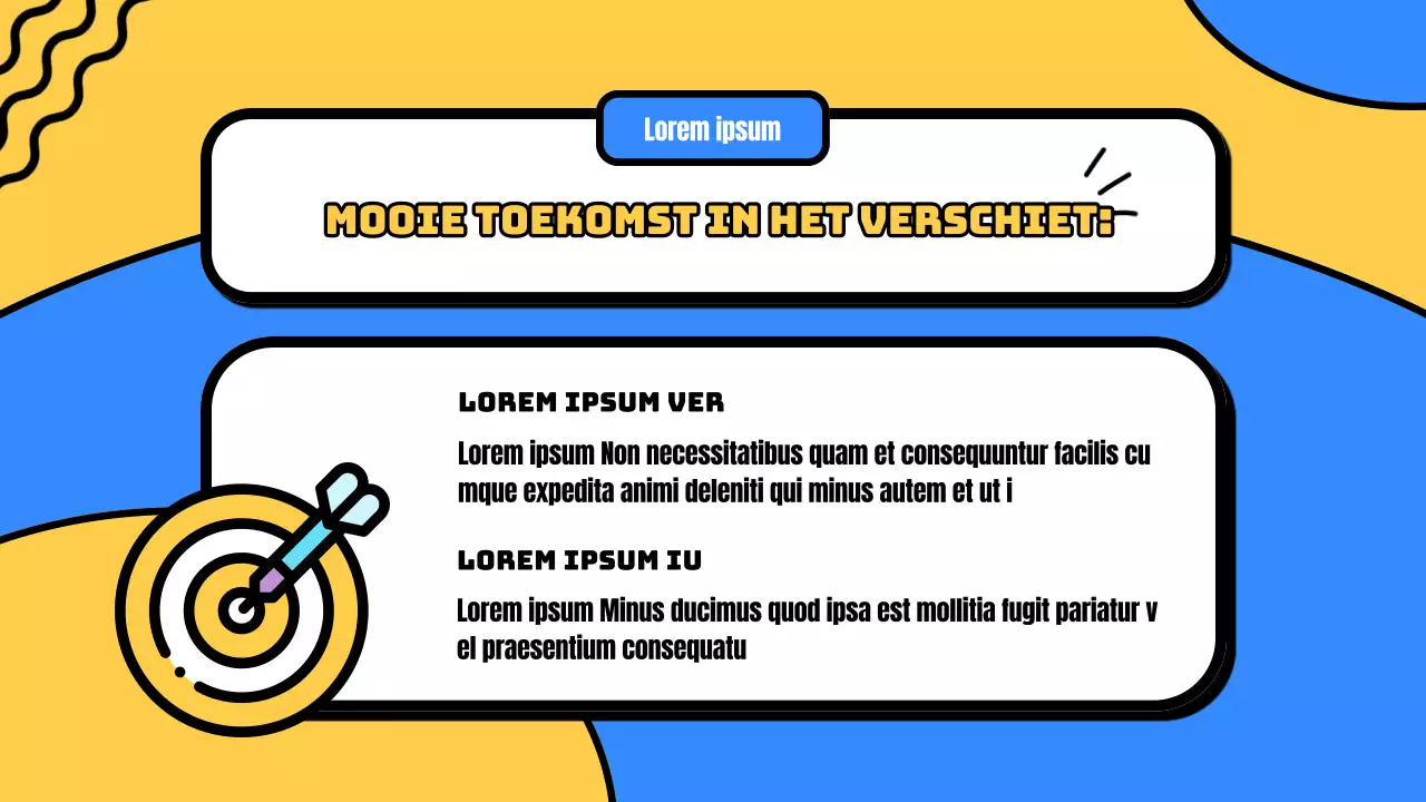 Geel en blauw modern introductiemateriaal voor nieuwe studenten