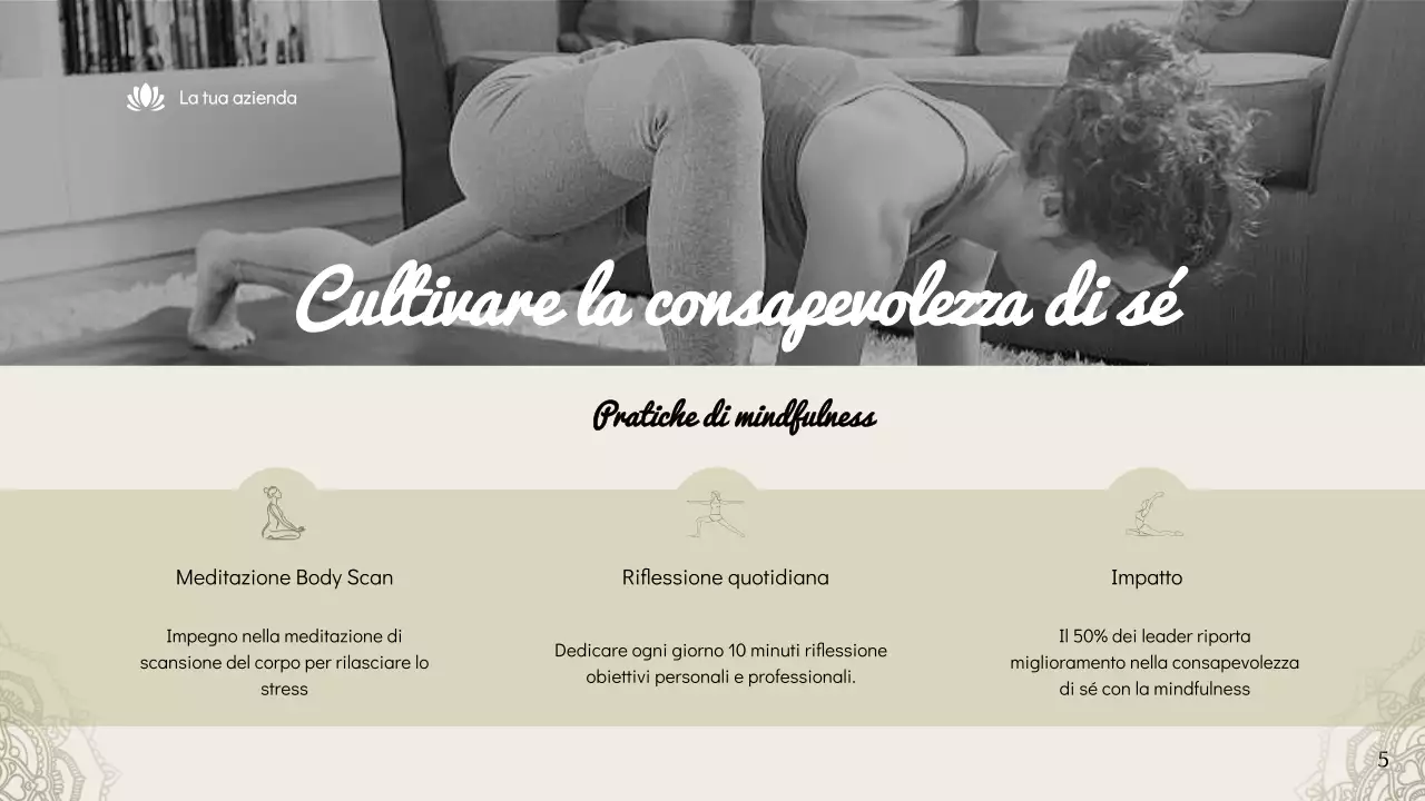 Istruzioni Beige Minimal Yoga for Mindful Leadership
