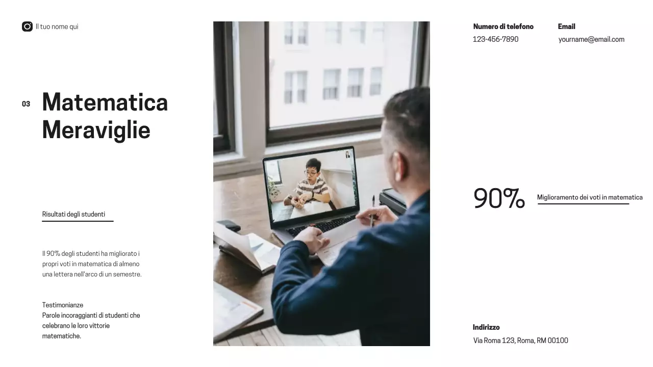 Materiale di classe per l'introduzione dell'insegnante di matematica minimale in bianco e nero