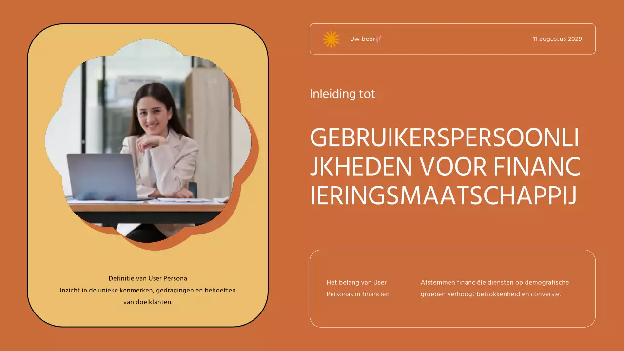 Brown Modern Finance Company User Persona-strategie