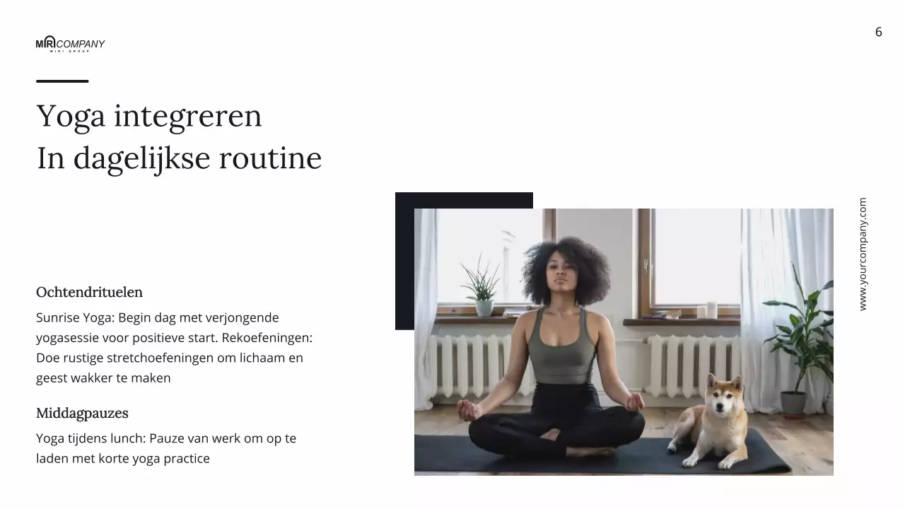 Zwart-wit Minimal Dagelijkse Wellness Yoga Instructies