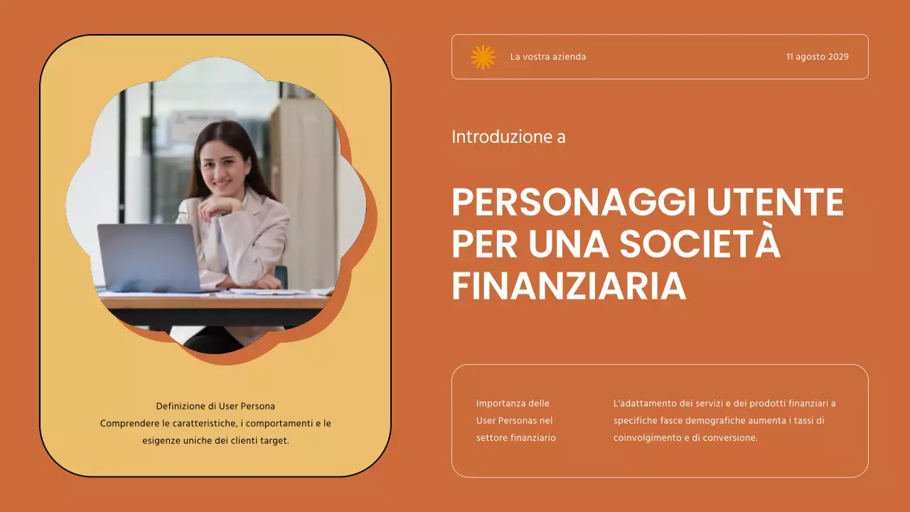 Strategia della persona utente della società finanziaria moderna Brown