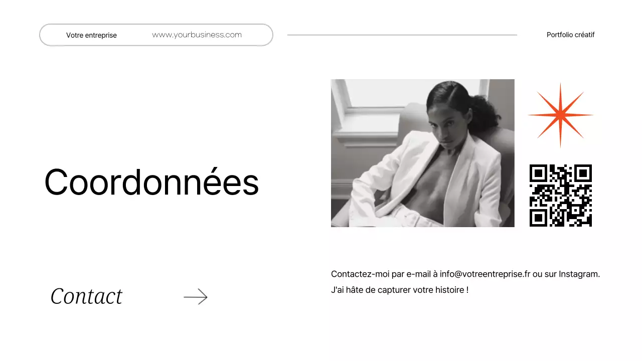 Portefeuille créatif personnel minimaliste blanc