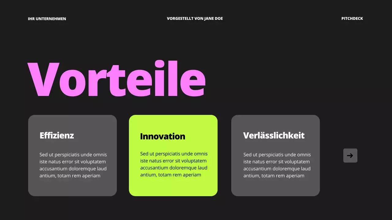 Lila Blau Bold Business Startup Pitch Deck Proposal