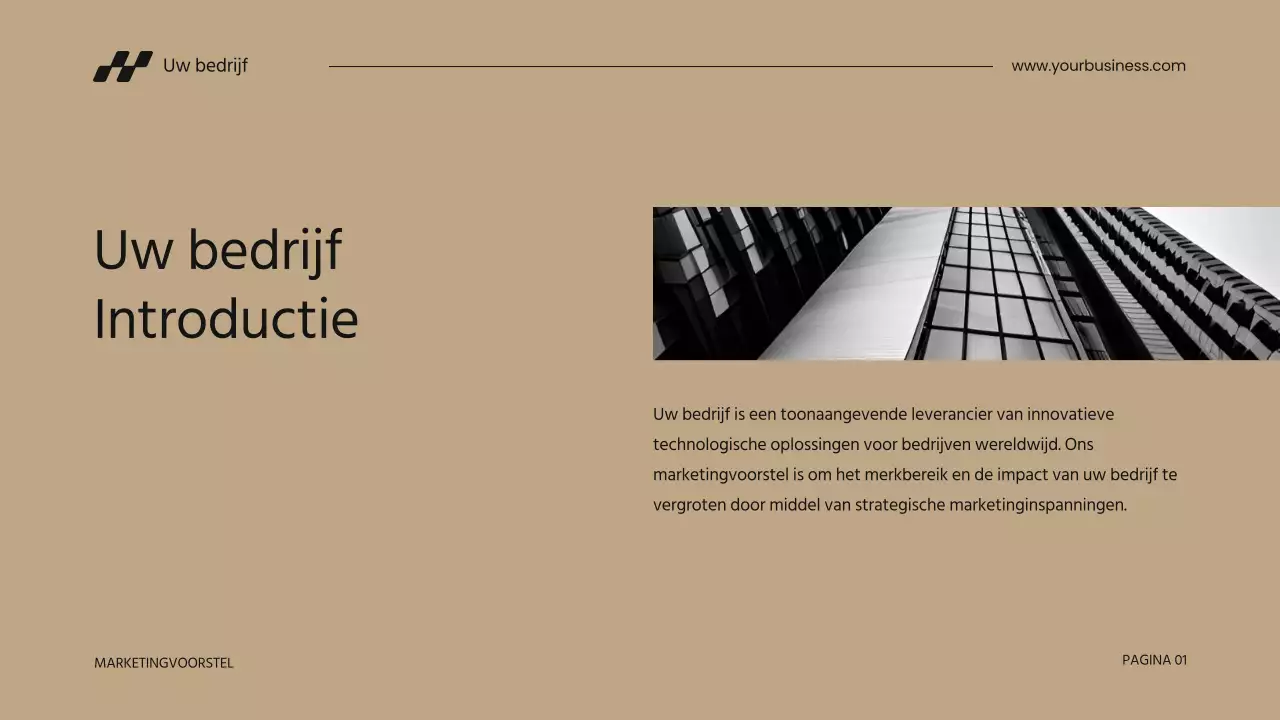 Khaki Modern Zakelijk Marketingvoorstel