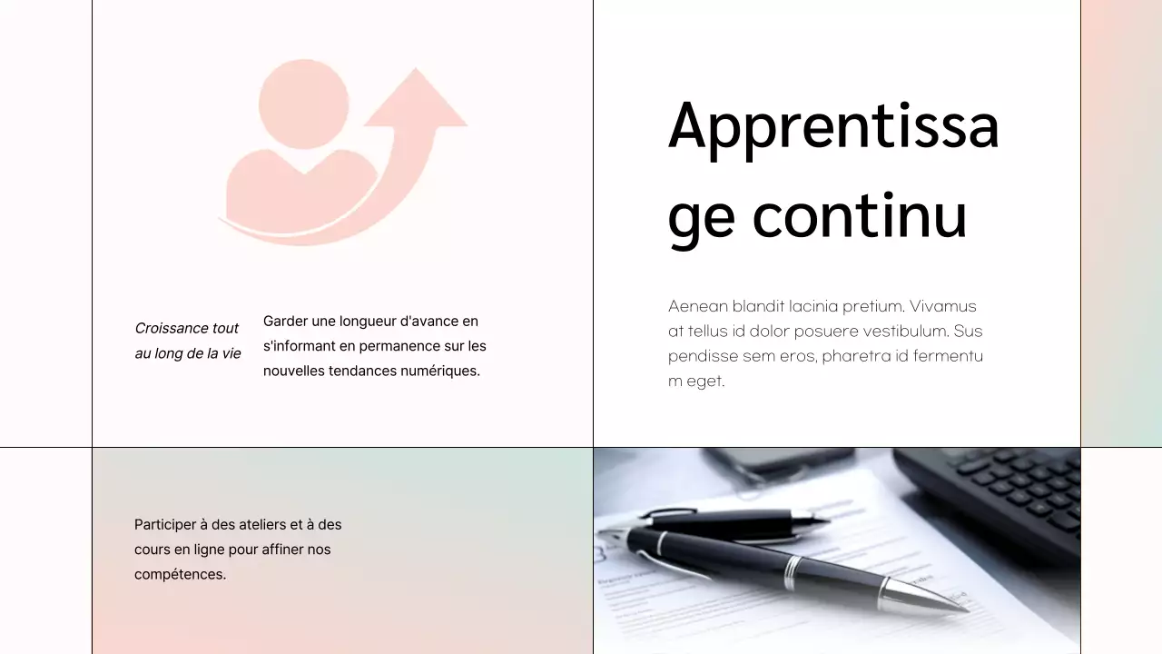 White Minimal Marketing Team Member Présentation de l'entreprise