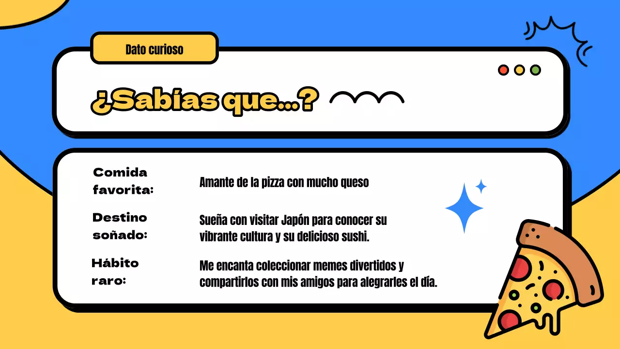 Amarillo y azul Material moderno para la clase de introducción de nuevos alumnos