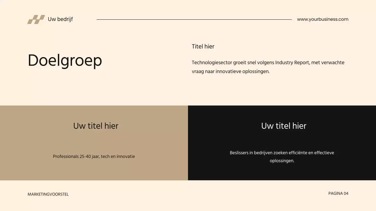 Khaki Modern Zakelijk Marketingvoorstel