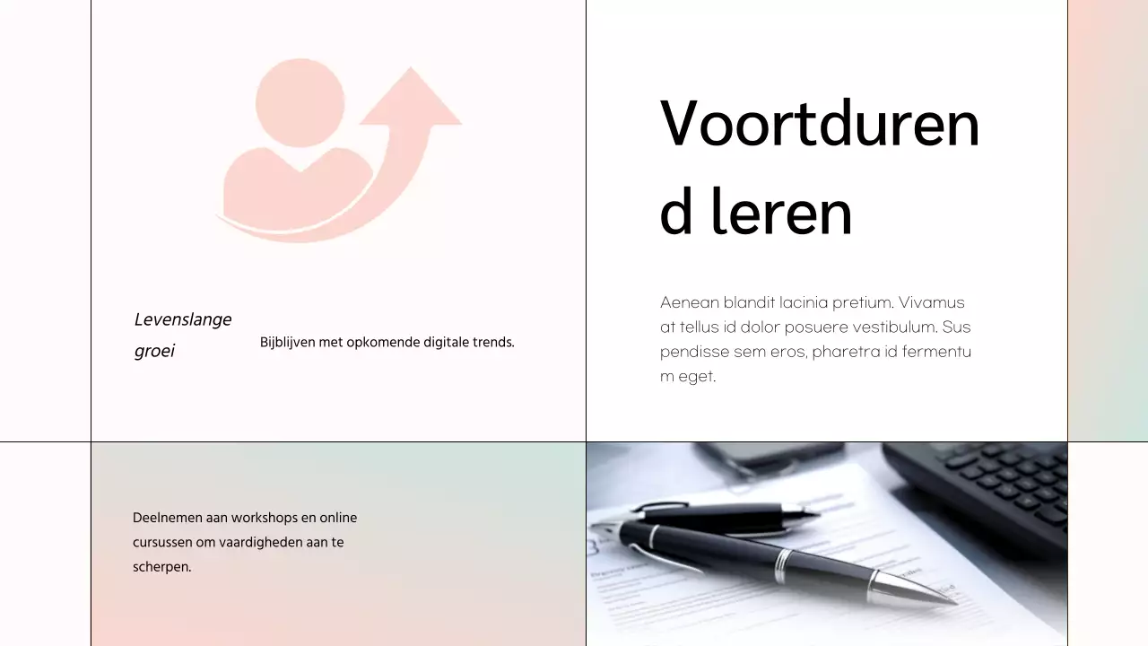 White Minimal Marketing Team Member Introductie van het bedrijf