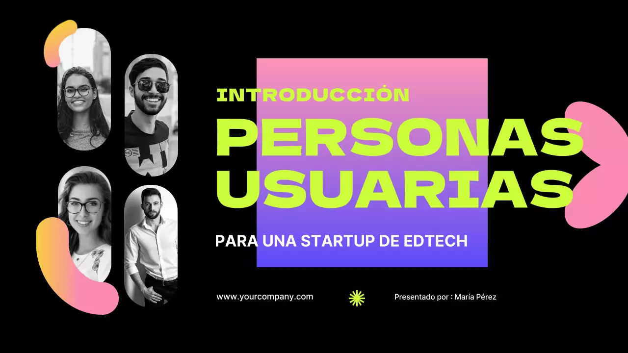 Plan de Negocio de Persona de Usuario Moderna de Neón Verde