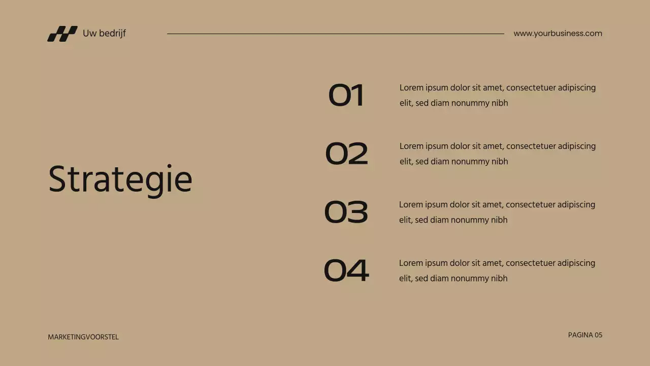 Khaki Modern Zakelijk Marketingvoorstel