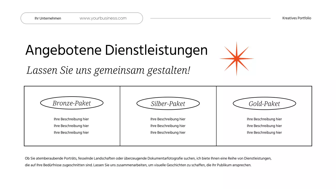 Weißes minimales persönliches kreatives Portfolio