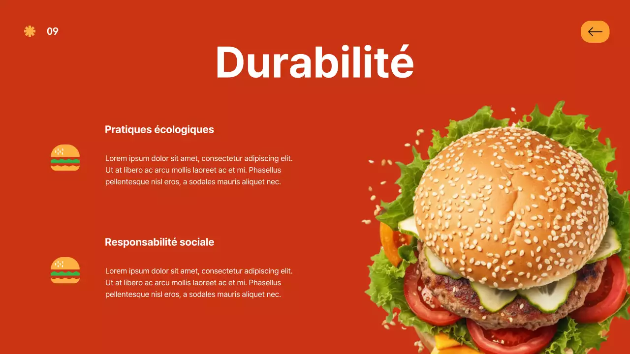 Présentation de la société Red Orange Bold Hamburger Company