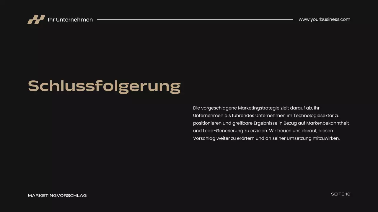 Khaki Modern Business Marketing-Vorschlag