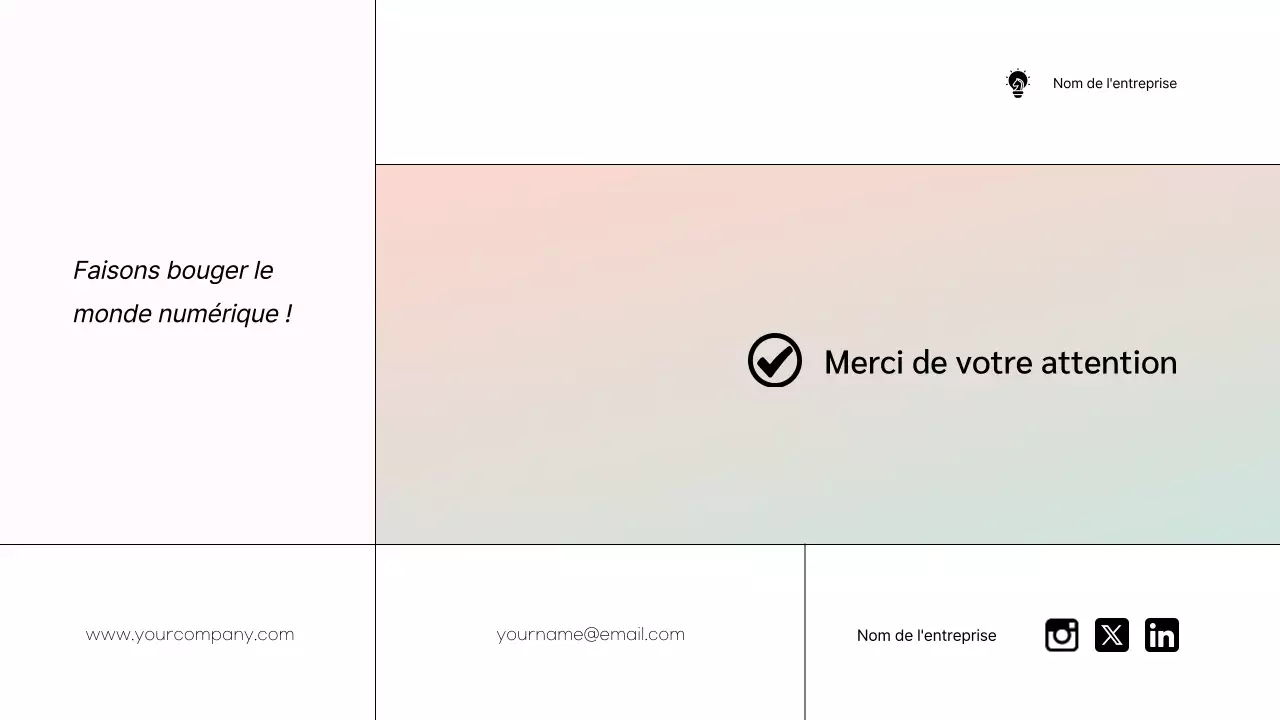 White Minimal Marketing Team Member Présentation de l'entreprise