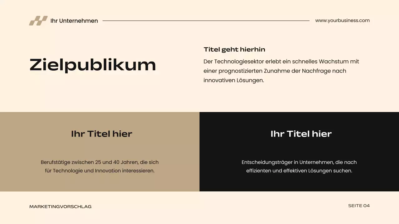 Khaki Modern Business Marketing-Vorschlag