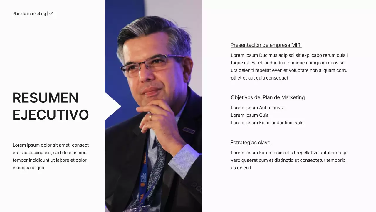 White Minimal Plan de marketing Estrategia empresarial