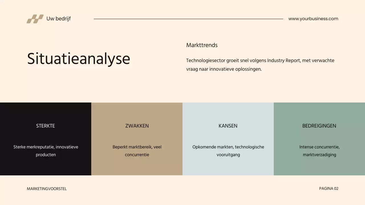 Khaki Modern Zakelijk Marketingvoorstel