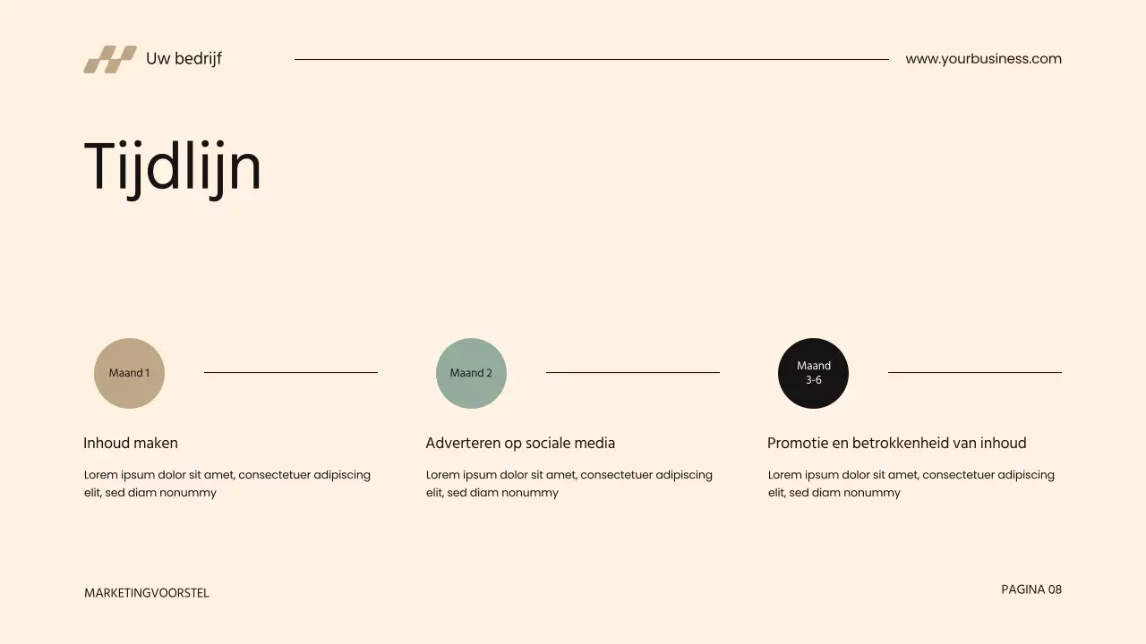 Khaki Modern Zakelijk Marketingvoorstel