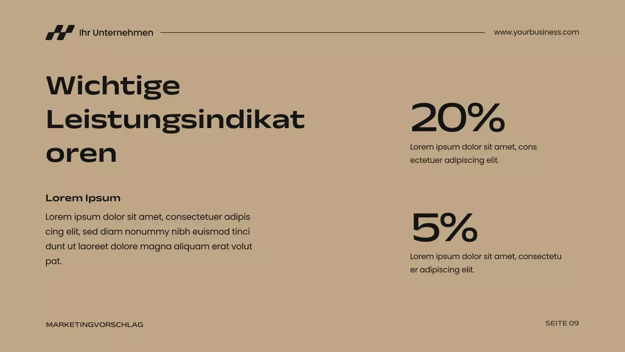 Khaki Modern Business Marketing-Vorschlag