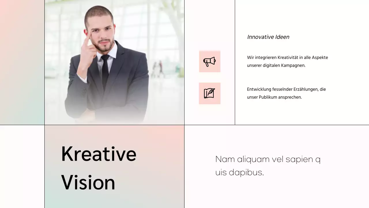 White Minimal Marketing Team Member Vorstellung des Unternehmens