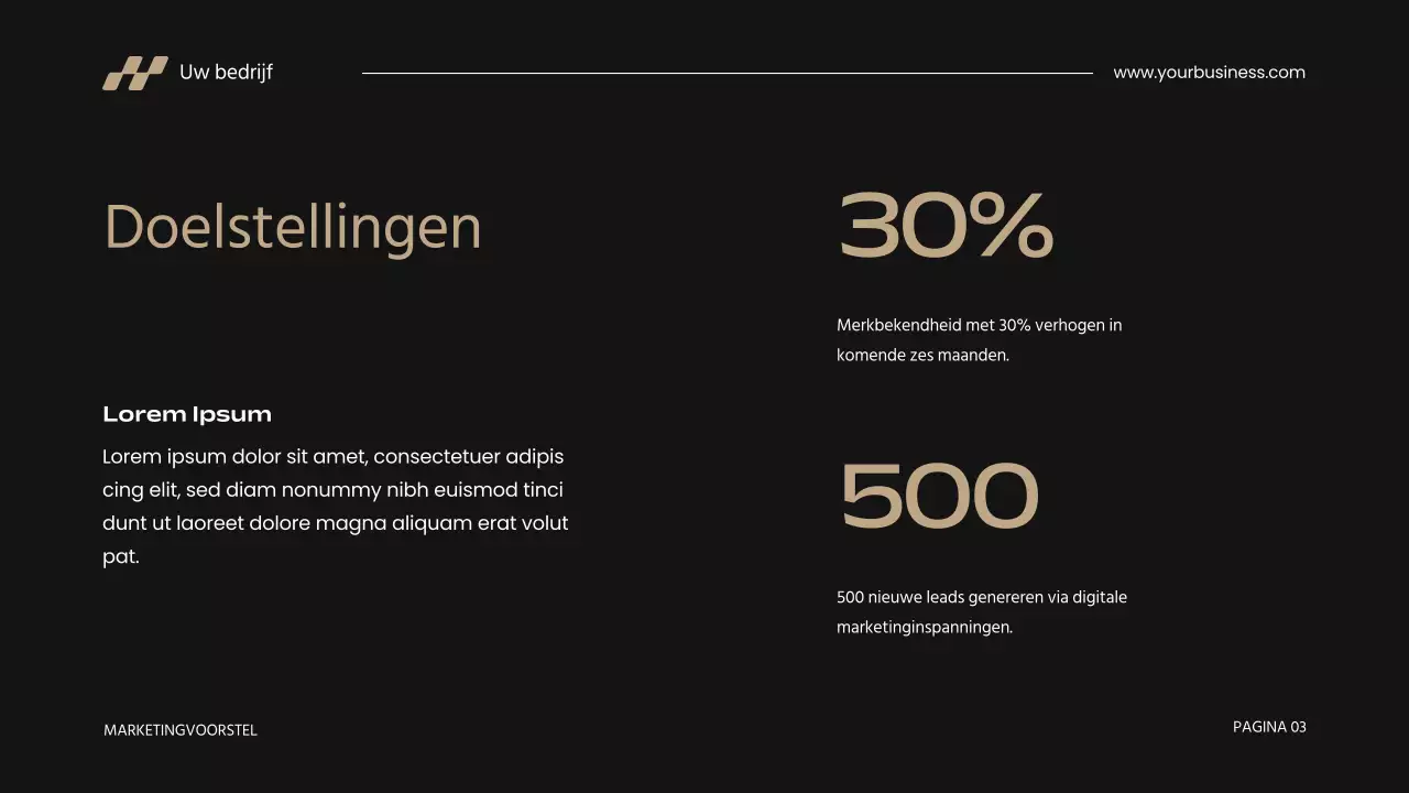 Khaki Modern Zakelijk Marketingvoorstel