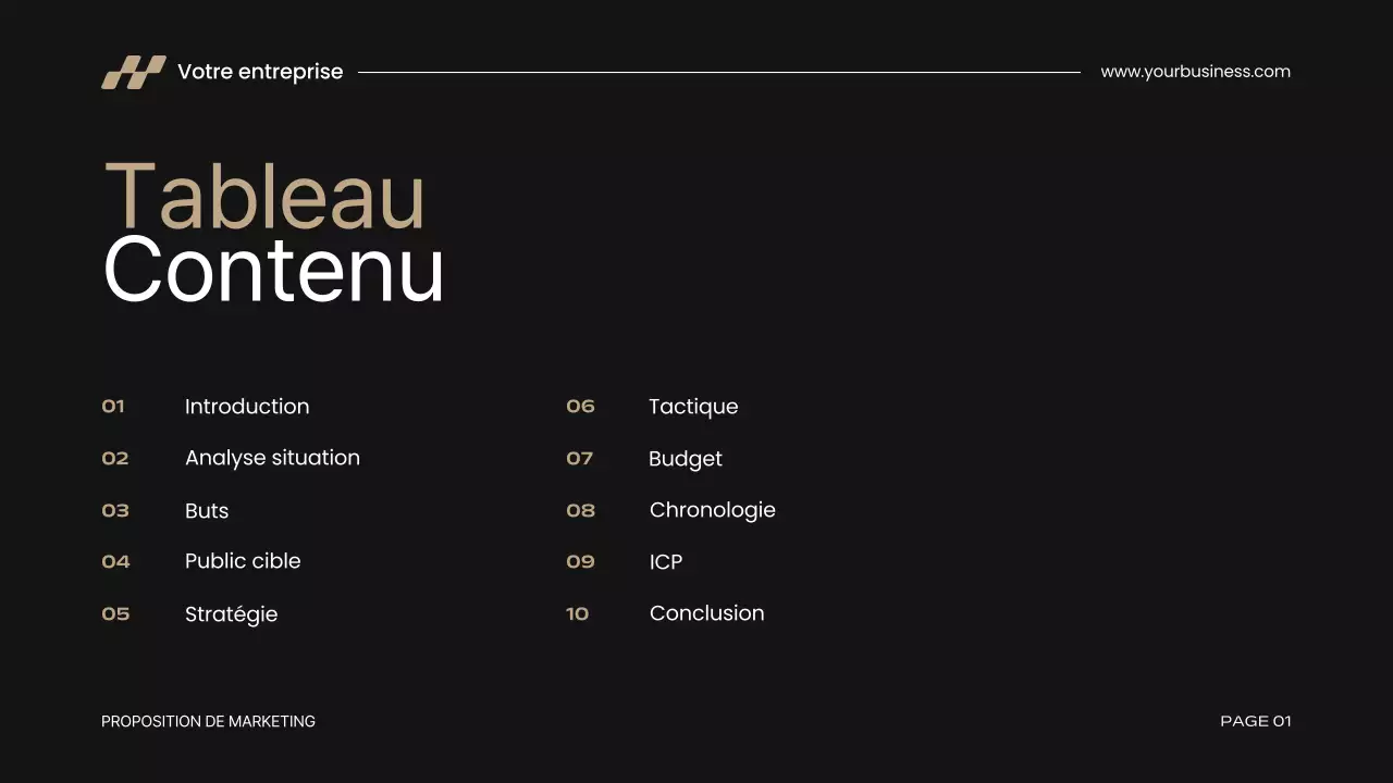 Proposition de marketing d'entreprise moderne kaki