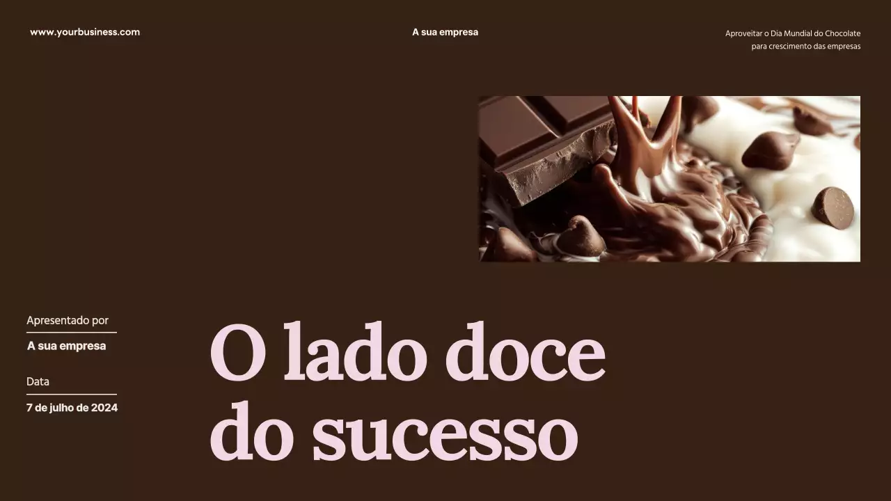 Brown Minimal Dia Mundial do Chocolate Estratégia comercial