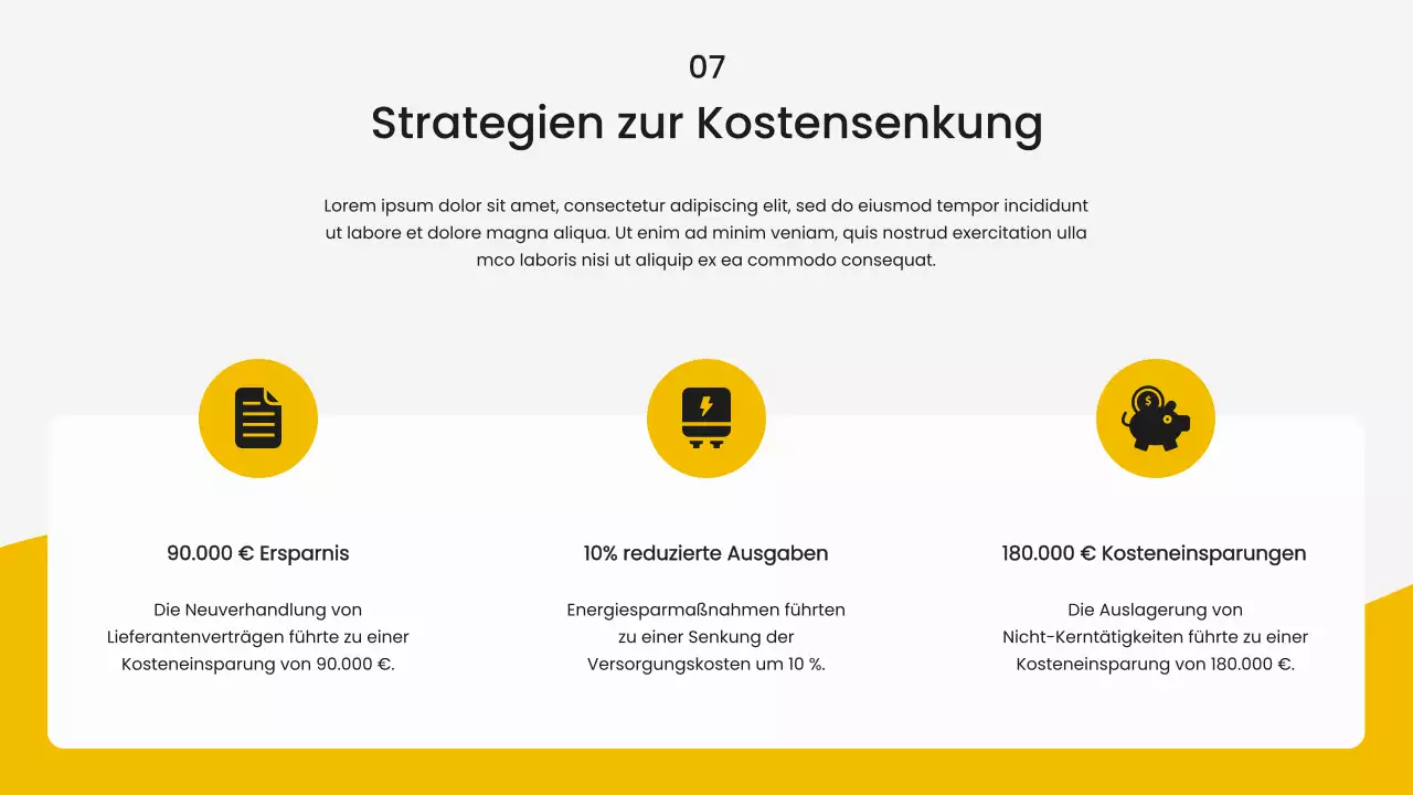 Yellow Simple Business Operativer Bericht