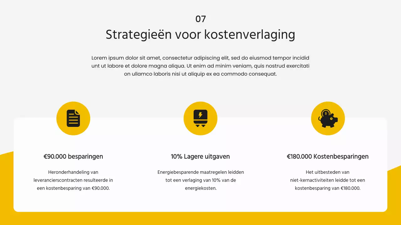 Geel eenvoudig bedrijfsrapport