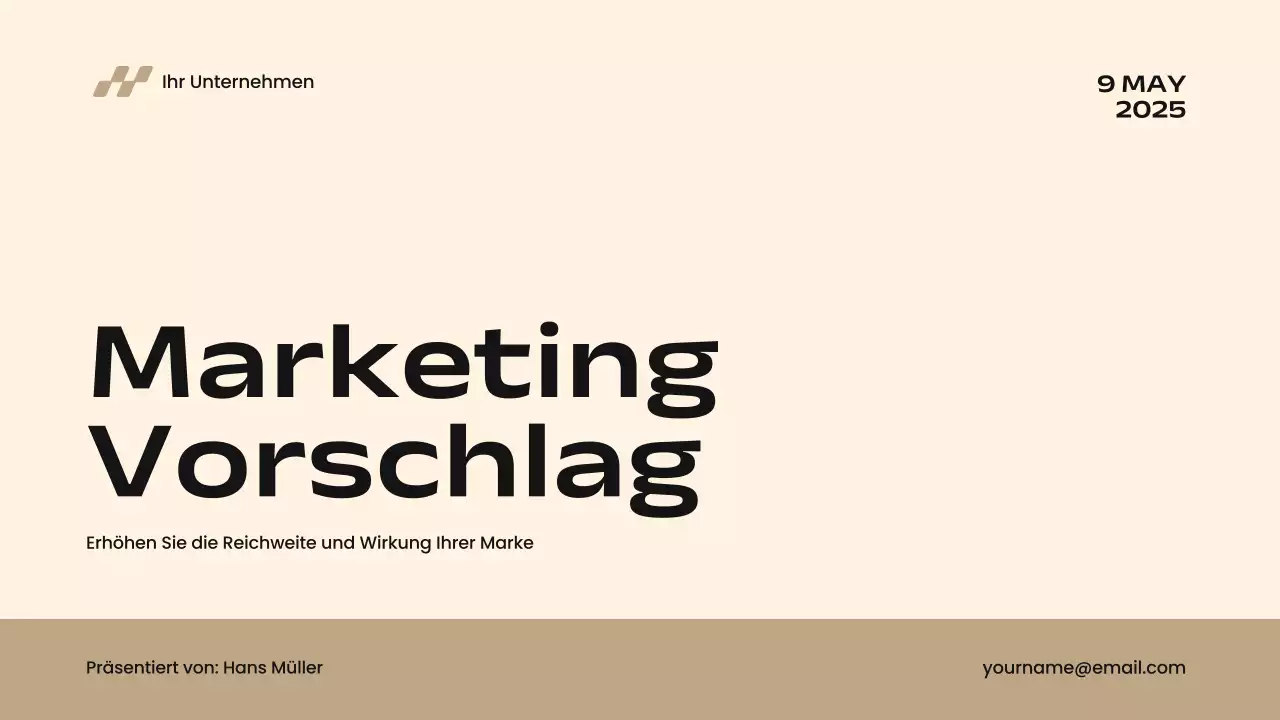 Khaki Modern Business Marketing-Vorschlag