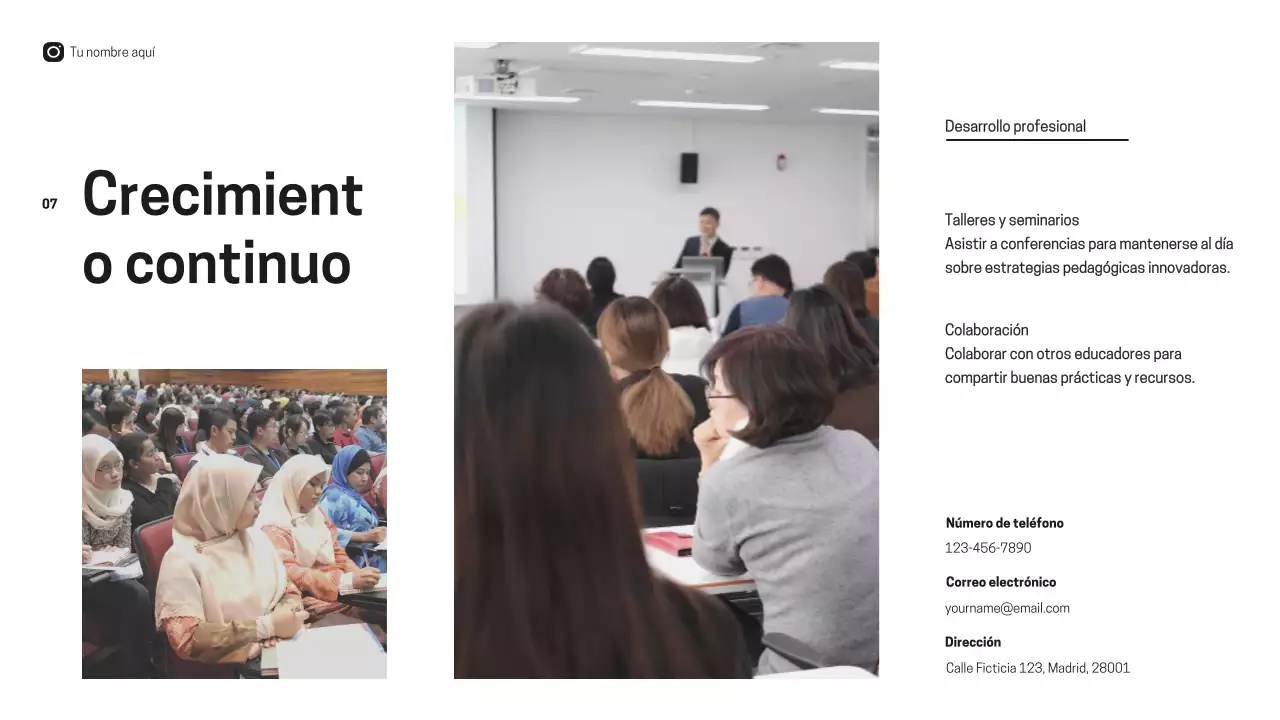 Material de clase de introducción al profesor de matemáticas minimalista en blanco y negro