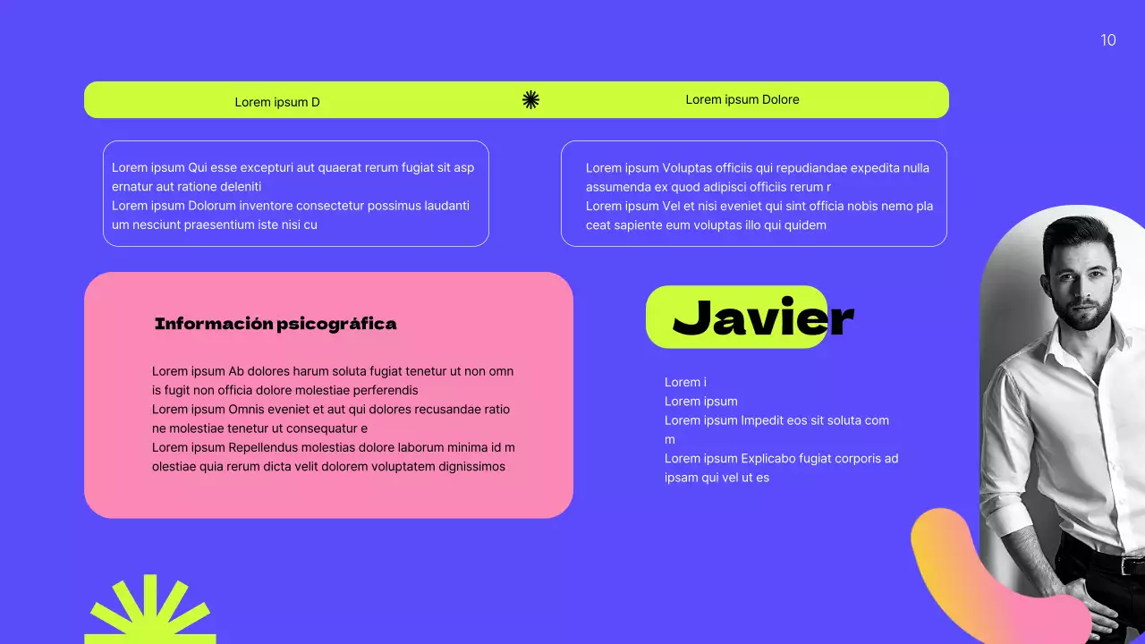 Plan de Negocio de Persona de Usuario Moderna de Neón Verde