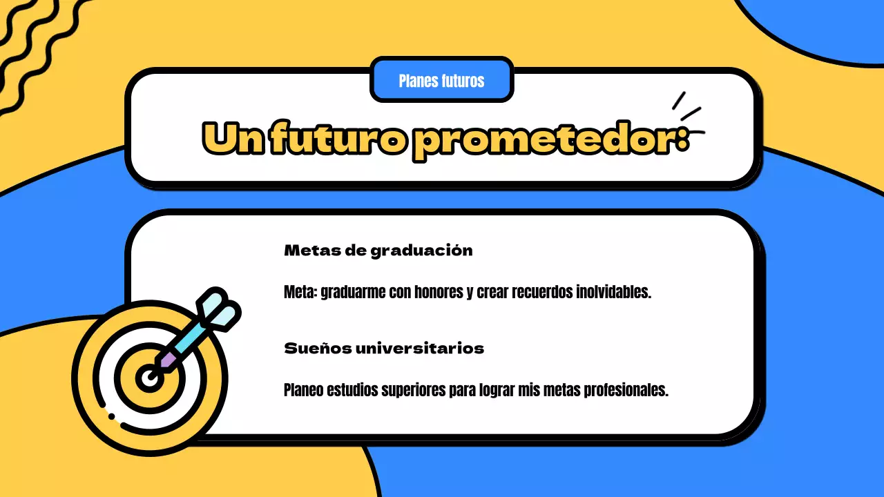 Amarillo y azul Material moderno para la clase de introducción de nuevos alumnos