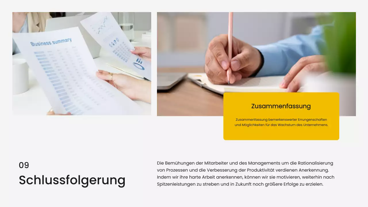Yellow Simple Business Operativer Bericht