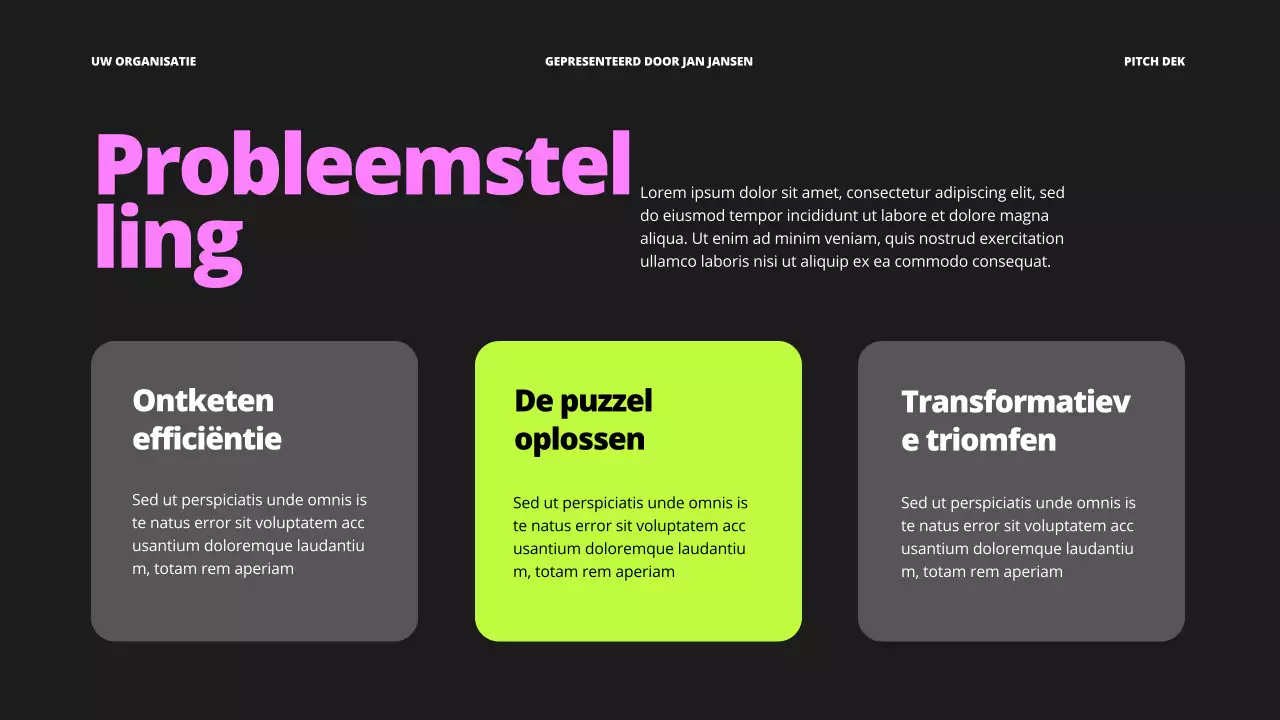 Paars Blauw Vet Zakelijk Opstart Pitch Deck Voorstel