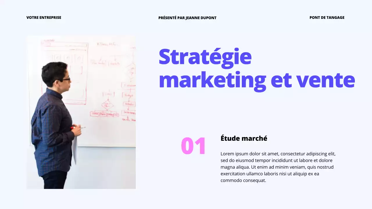 Purple Blue Bold Business Startup Pitch Deck Proposal