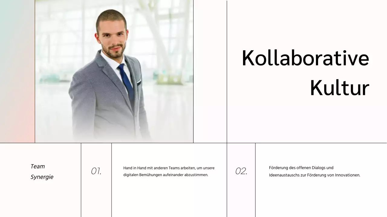 White Minimal Marketing Team Member Vorstellung des Unternehmens