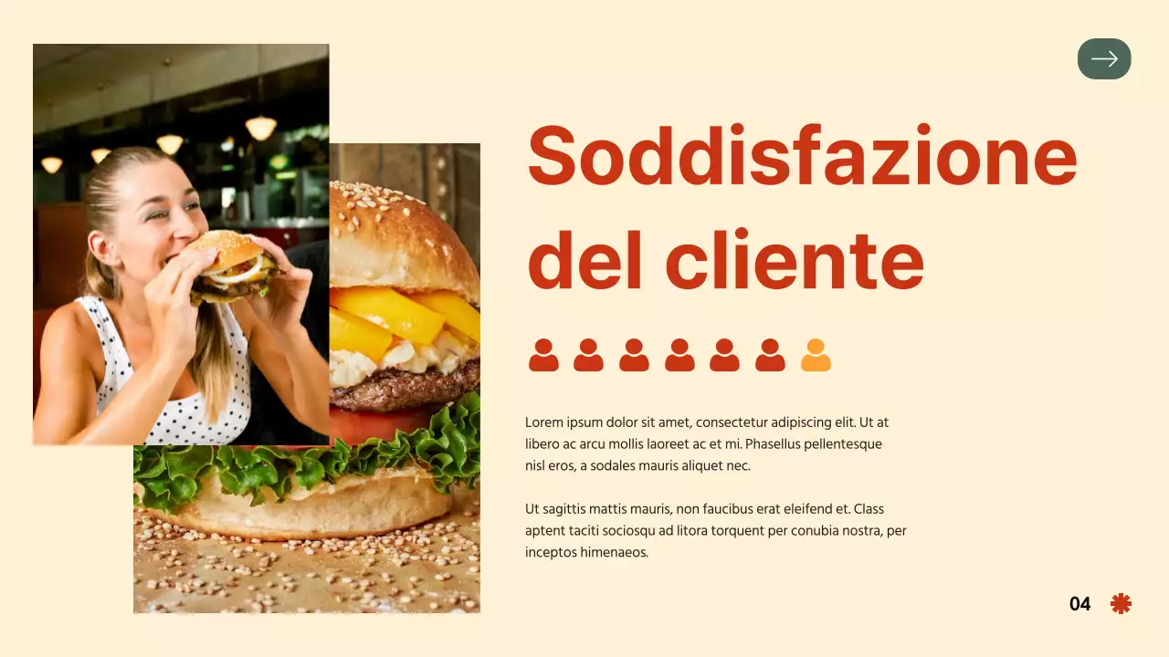 Introduzione dell'azienda di hamburger Red Orange Bold