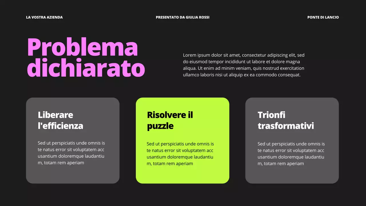 Porpora Blu Grassetto Proposta di lancio di un'impresa