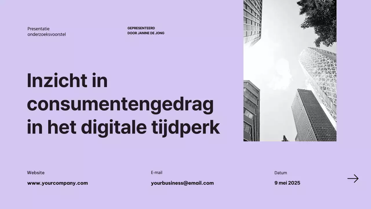 Lila Modern Zakelijk Onderzoeksvoorstel