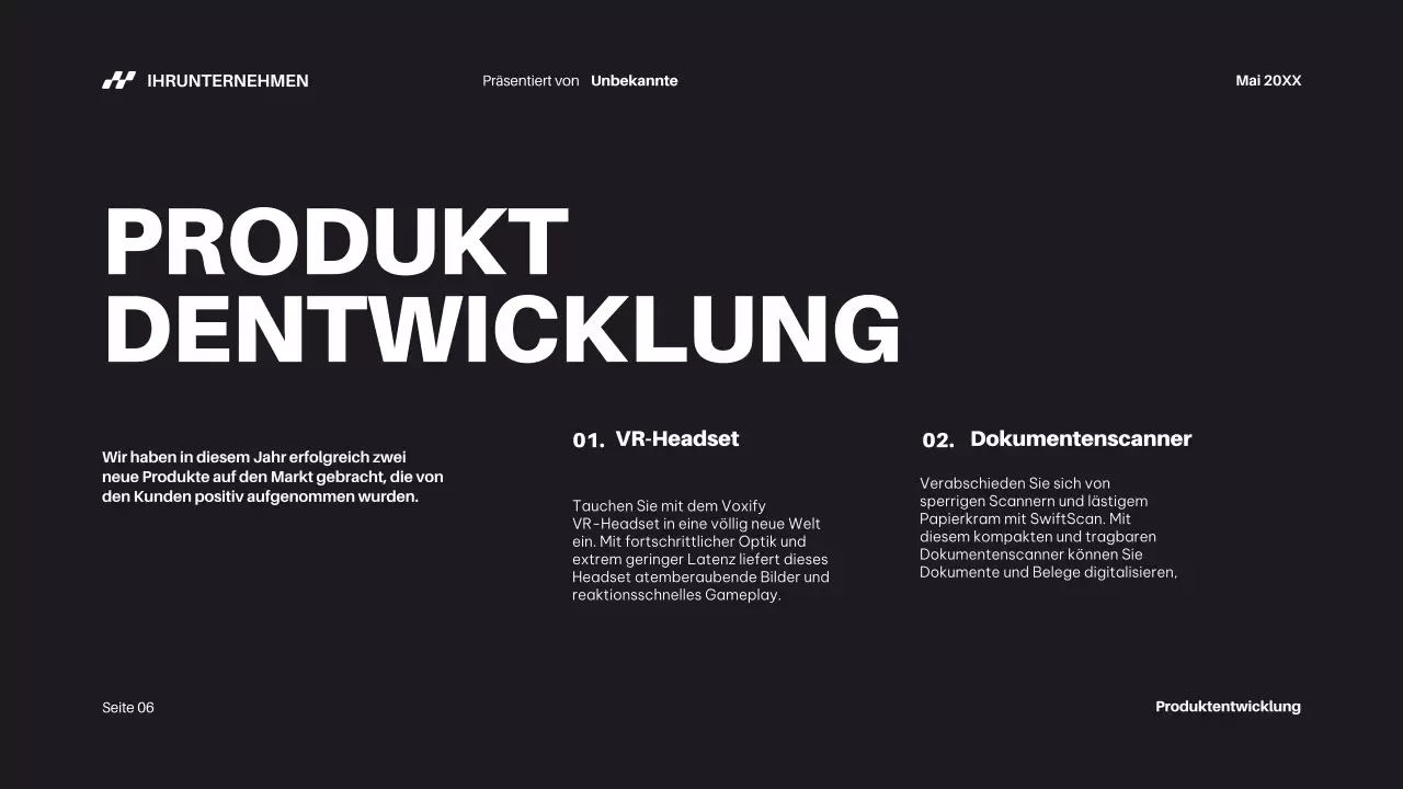 Black Bold Business Fortschrittsbericht