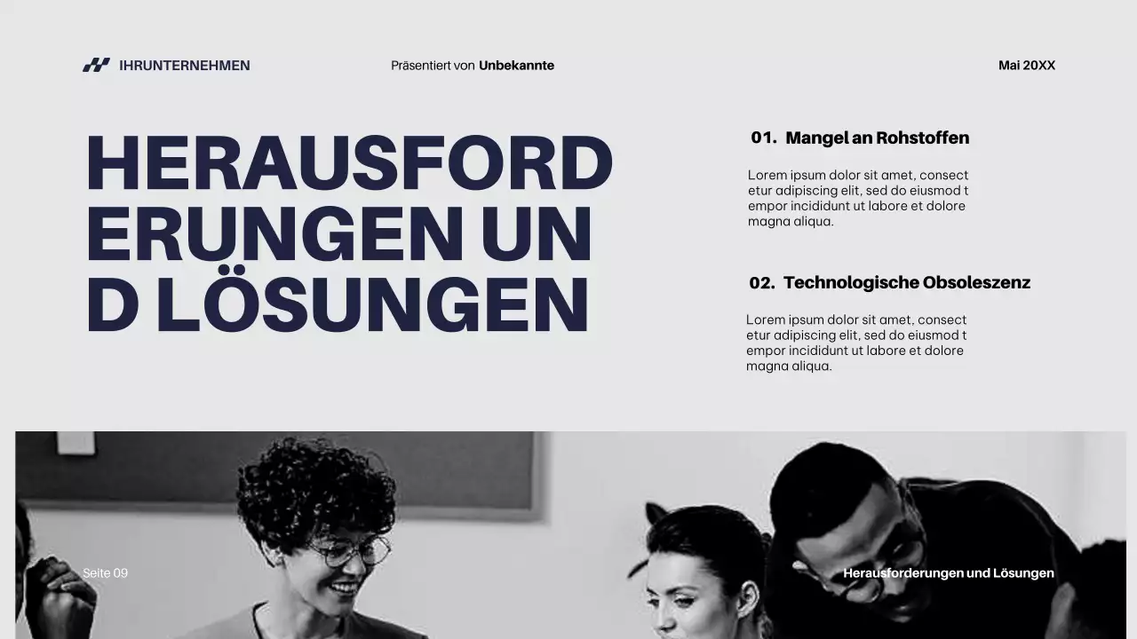 Black Bold Business Fortschrittsbericht