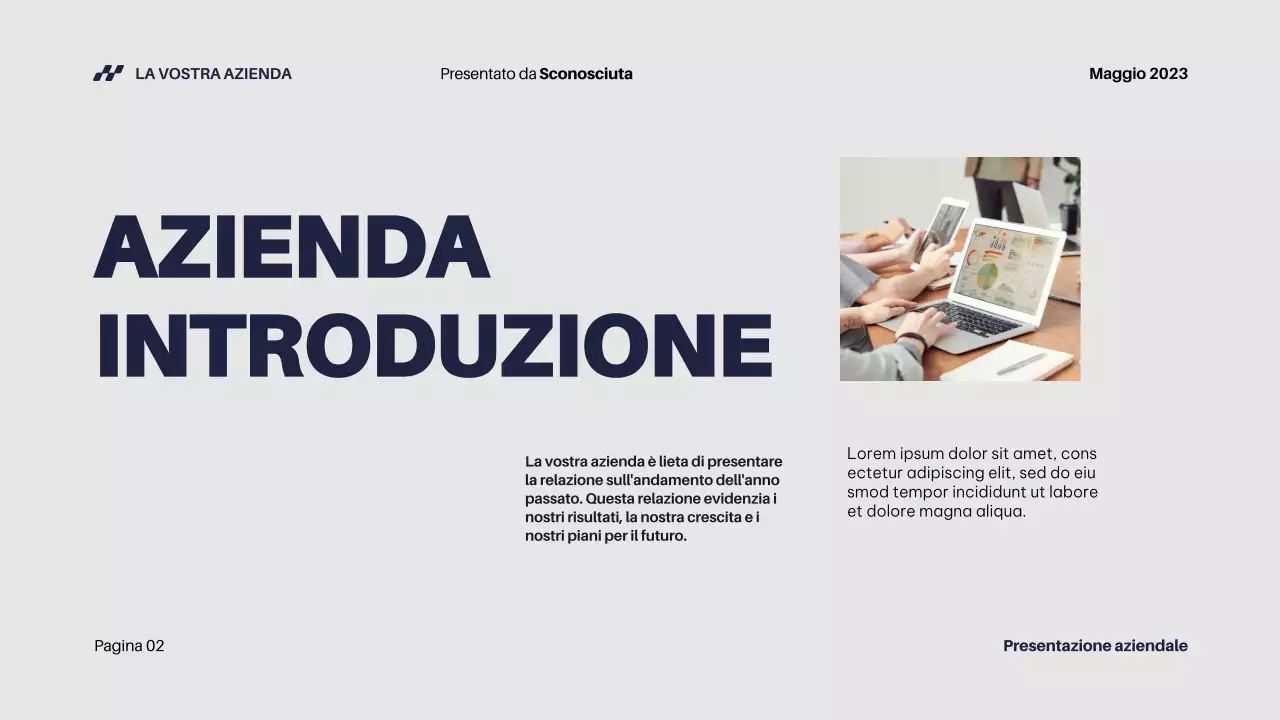Relazione sui progressi dell'azienda Black Bold