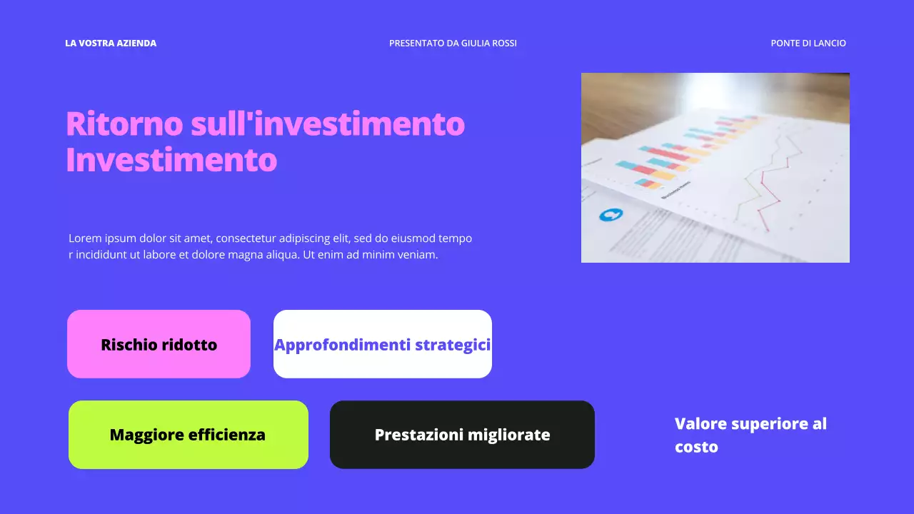 Porpora Blu Grassetto Proposta di lancio di un'impresa