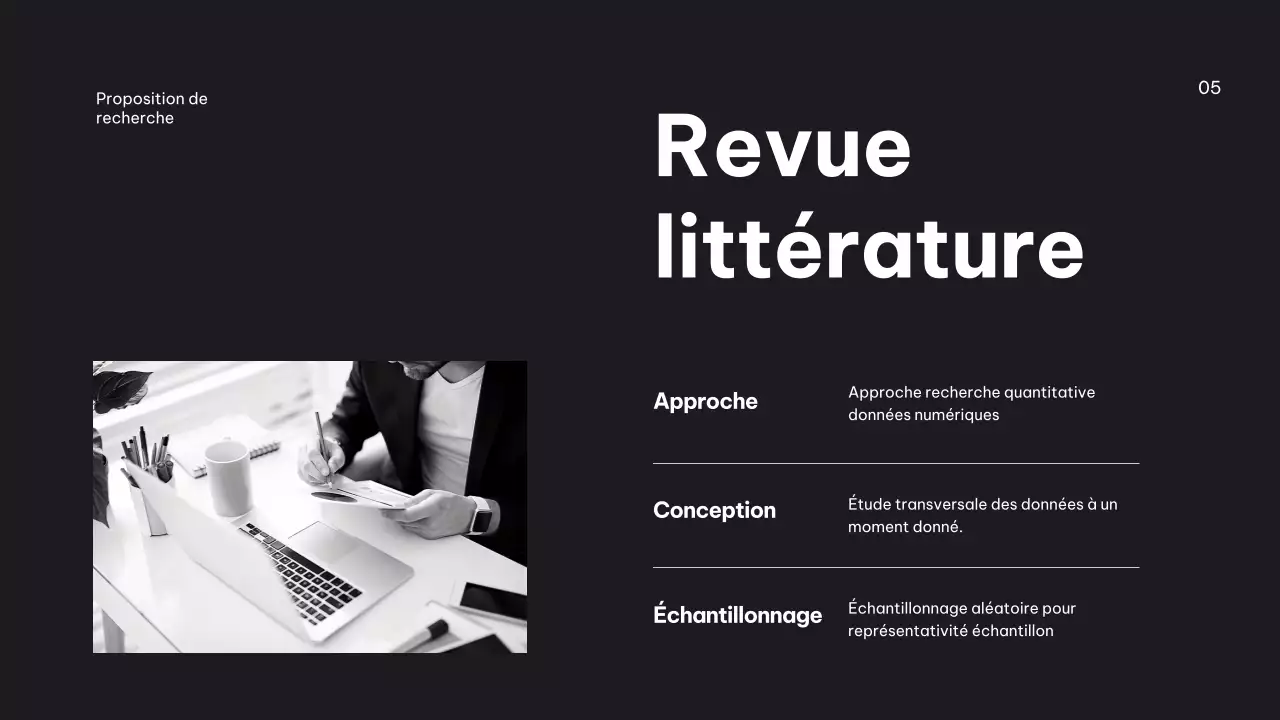 Proposition de recherche sur les entreprises modernes Lilas